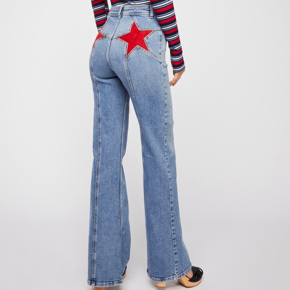 Free People Fire Cracker Flare Jeans